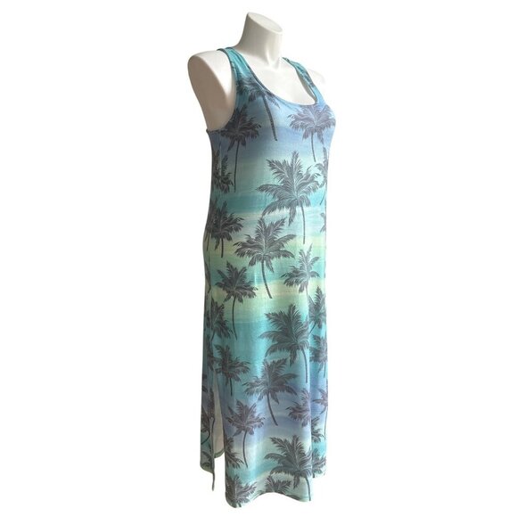 PJ Salvage NWT $78 Loungewear Dress, Blue Palm Trees Women's Size 1X - Picture 3 of 10